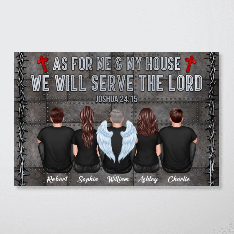 We Will Serve The Lord Gift For Christian Family Personalized Poster