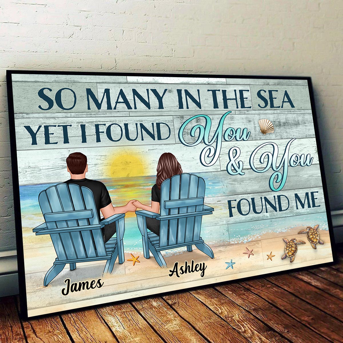 I Found You & You Found Me Personalized Poster, Couple Gift for Him Her