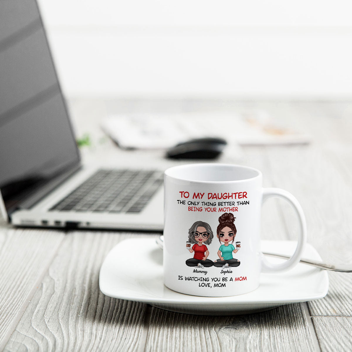 To My Daughter From Mom - Personalized Mug - Heartfelt Gift For Daughter