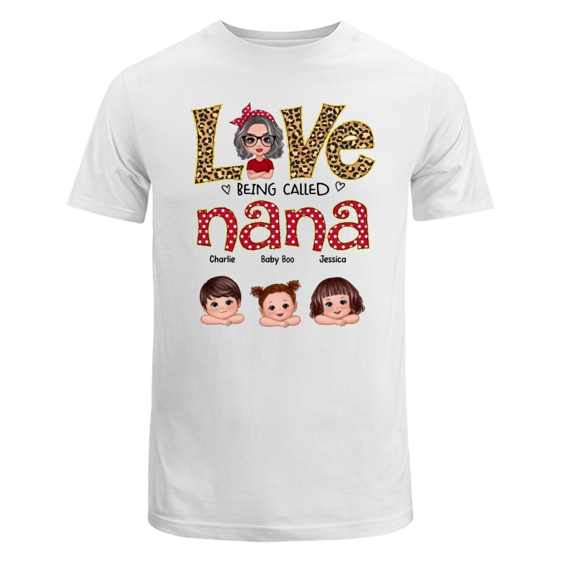 Love Being Called Grandma Polka Dot Doll Grandma Grandkids Personalized Shirt