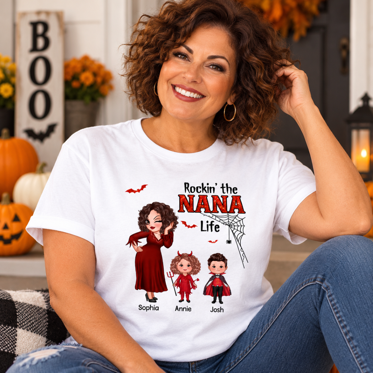Pretty Grandma Mom Halloween Rockin‘ The Grandma Mom Life Shirt