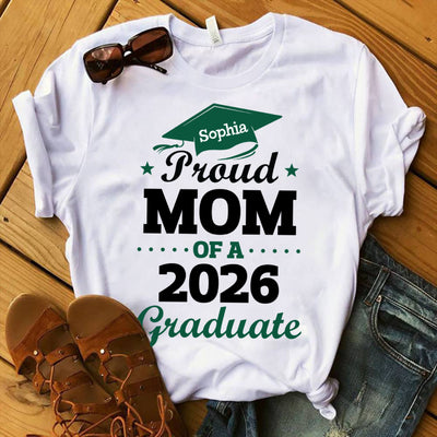 Proud Family Of Graduate Graduation Senior Mom Dad Grandma Grandpa Personalized Shirt