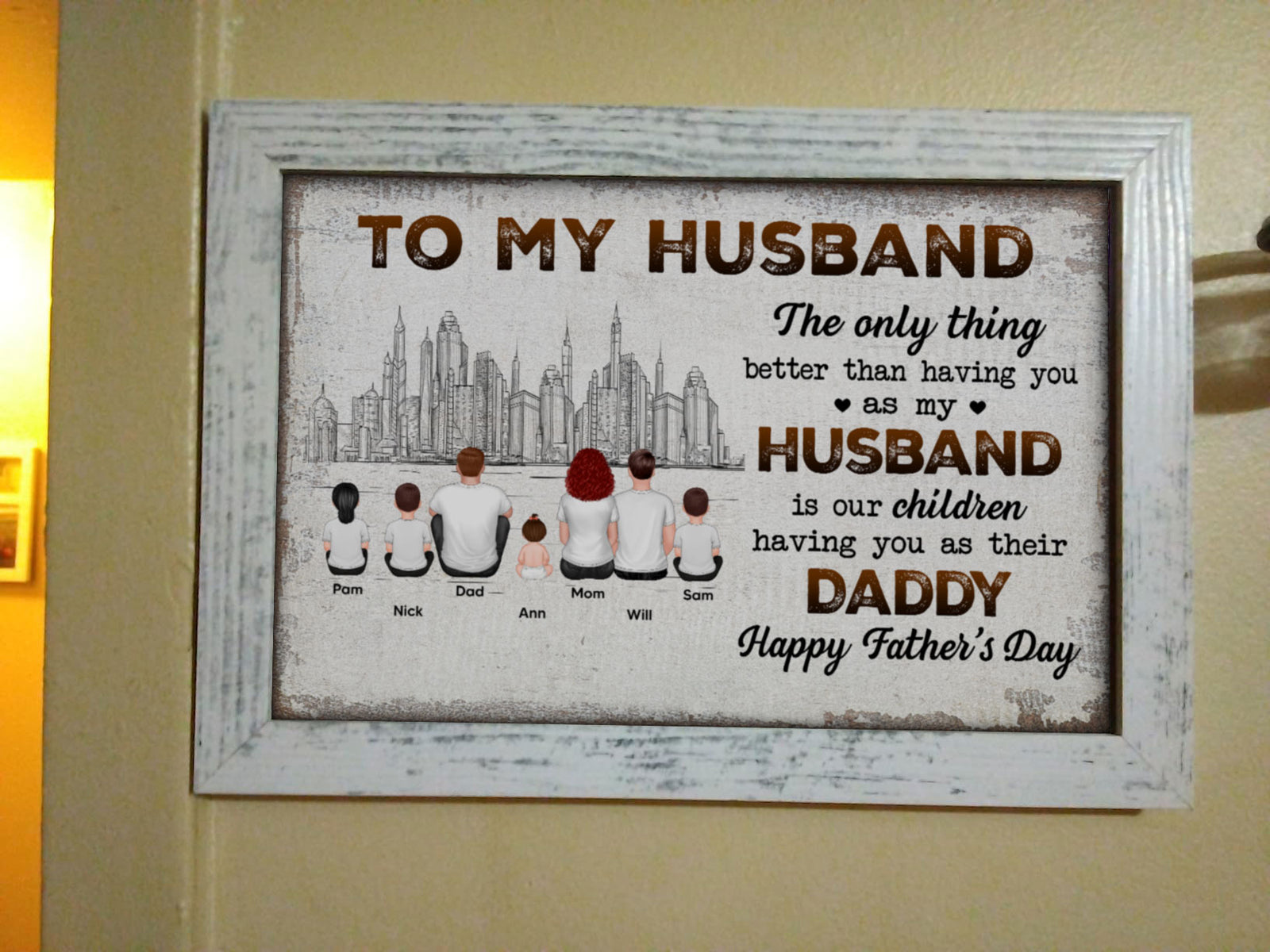 Our Children Having You As Their Daddy Personalized Poster, Gift For Dad, Grandpa