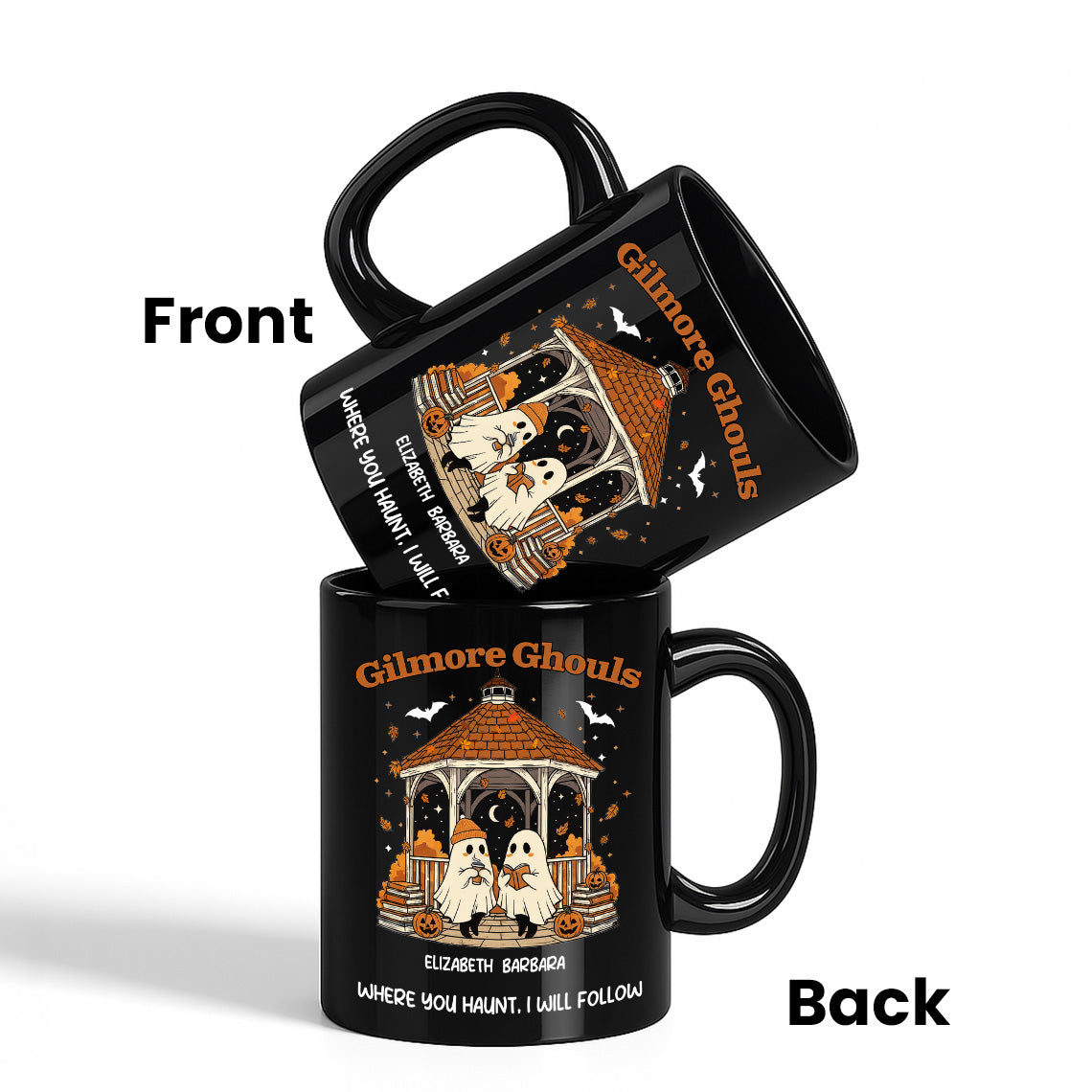 Where You Hunt I Will Follow Besties Ghouls Personalized Mug, Halloween Gift For Best Friends