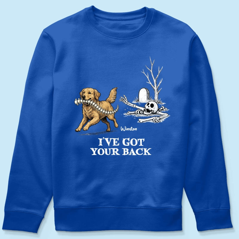 I've Got Your Back Funny Custom Photo Dog Stealing Backbone - Personalized Shirt - Funny Halloween Costume For Dog Lovers
