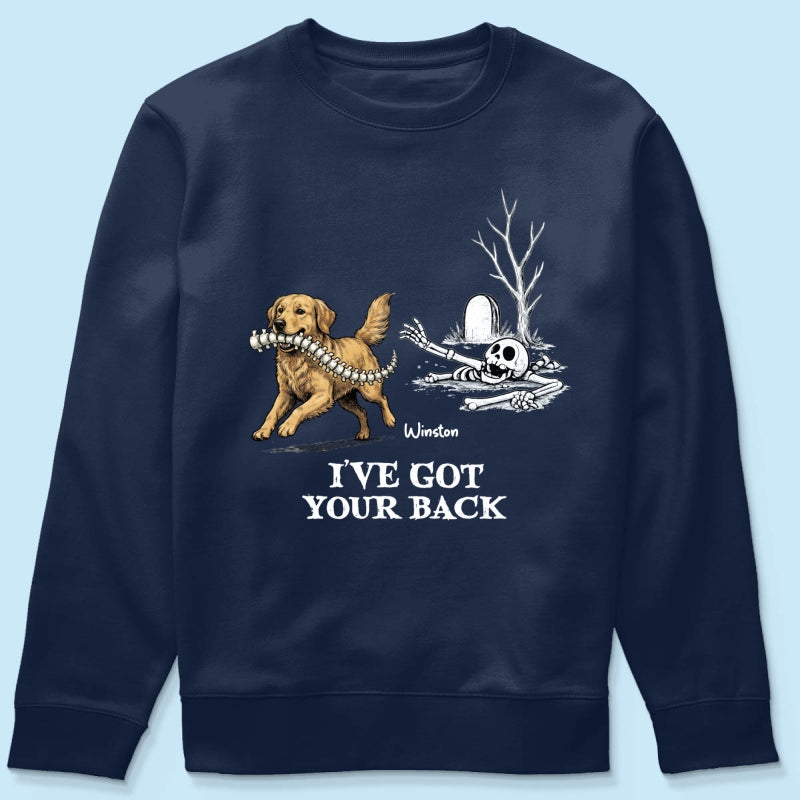 I've Got Your Back Funny Custom Photo Dog Stealing Backbone - Personalized Shirt - Funny Halloween Costume For Dog Lovers