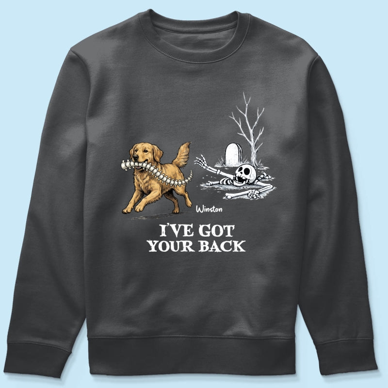 I've Got Your Back Funny Custom Photo Dog Stealing Backbone - Personalized Shirt - Funny Halloween Costume For Dog Lovers