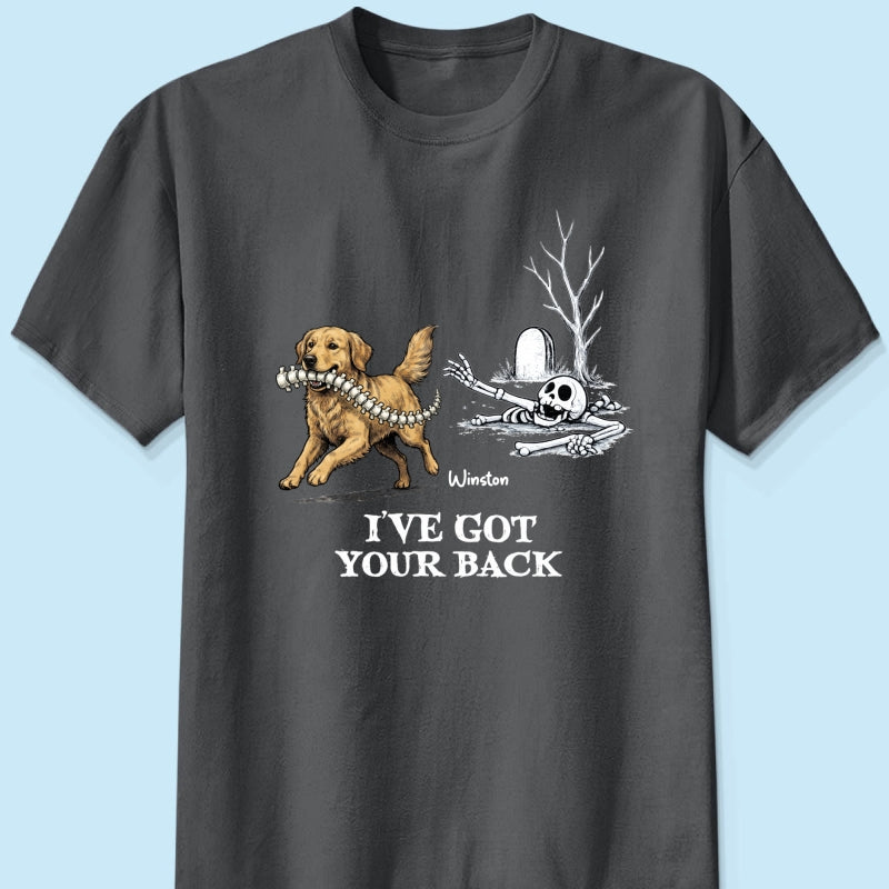I've Got Your Back Funny Custom Photo Dog Stealing Backbone - Personalized Shirt - Funny Halloween Costume For Dog Lovers