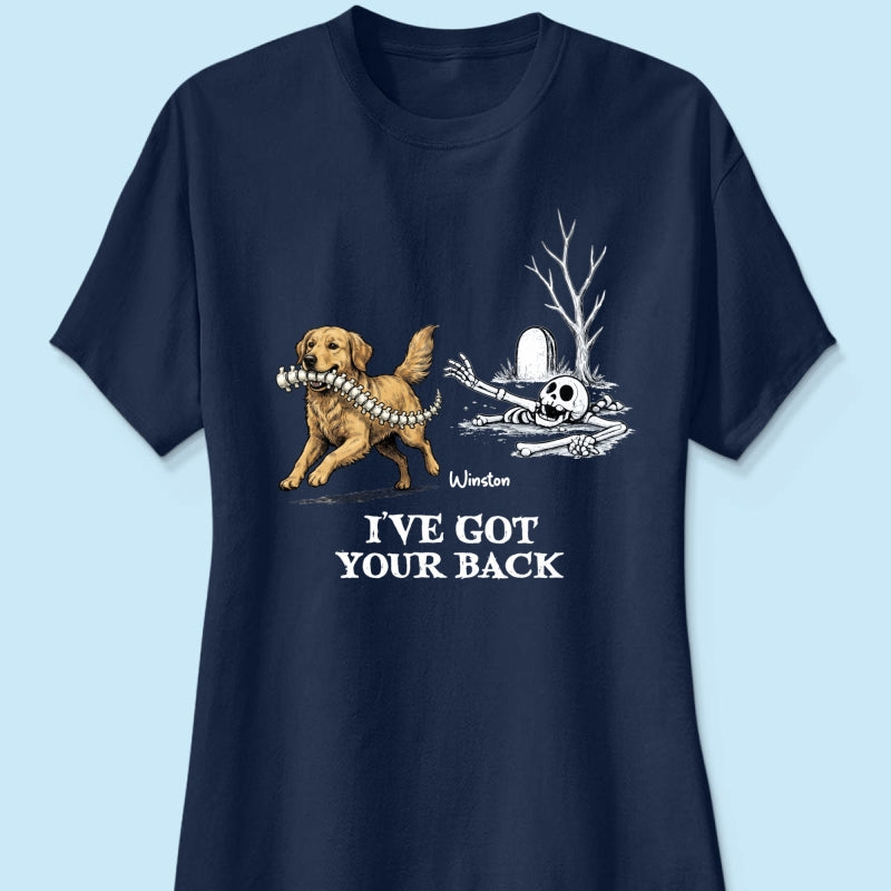 I've Got Your Back Funny Custom Photo Dog Stealing Backbone - Personalized Shirt - Funny Halloween Costume For Dog Lovers