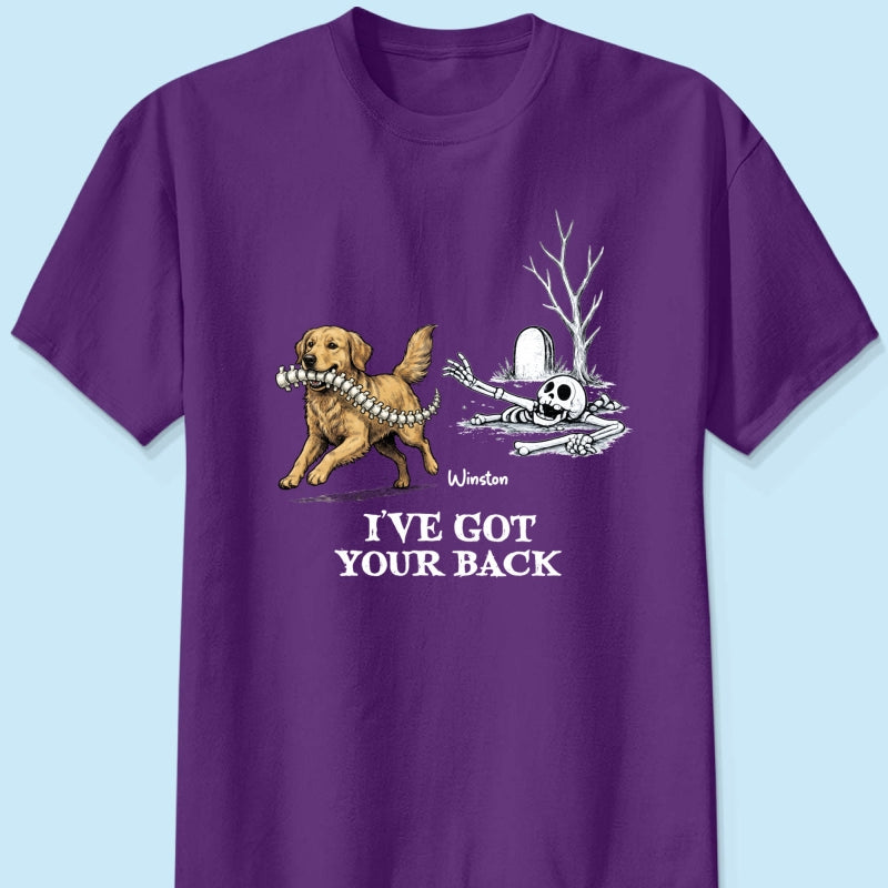 I've Got Your Back Funny Custom Photo Dog Stealing Backbone - Personalized Shirt - Funny Halloween Costume For Dog Lovers