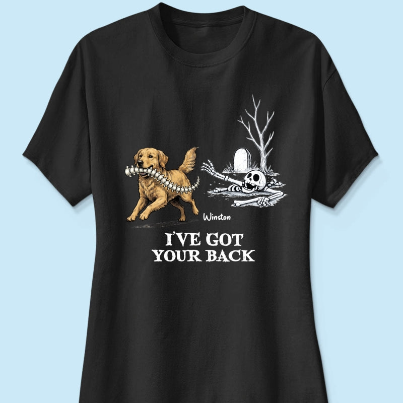 I've Got Your Back Funny Custom Photo Dog Stealing Backbone - Personalized Shirt - Funny Halloween Costume For Dog Lovers