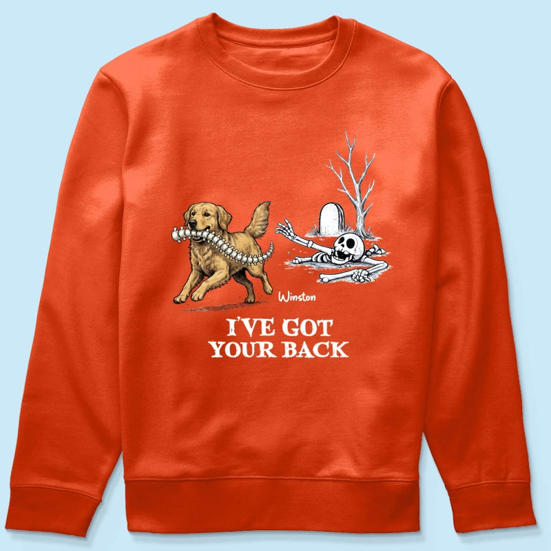 I've Got Your Back Funny Custom Photo Dog Stealing Backbone - Personalized Shirt - Funny Halloween Costume For Dog Lovers