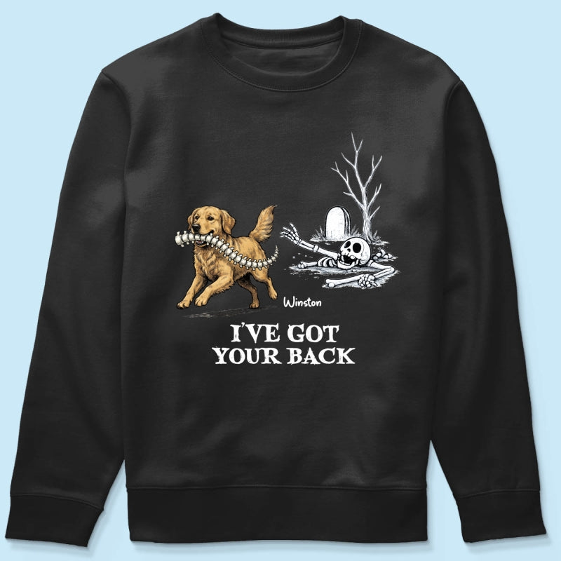 I've Got Your Back Funny Custom Photo Dog Stealing Backbone - Personalized Shirt - Funny Halloween Costume For Dog Lovers