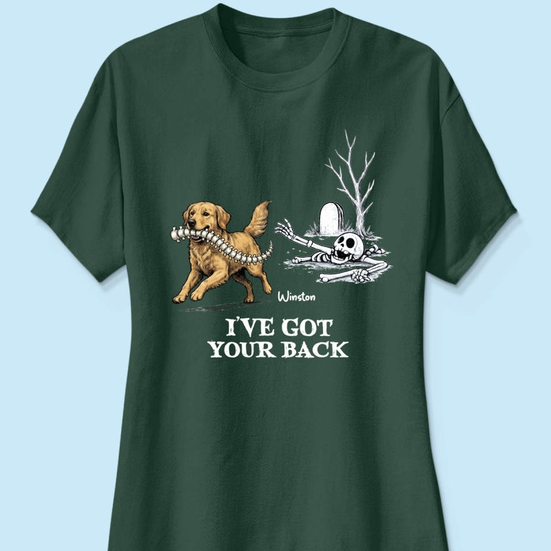 I've Got Your Back Funny Custom Photo Dog Stealing Backbone - Personalized Shirt - Funny Halloween Costume For Dog Lovers