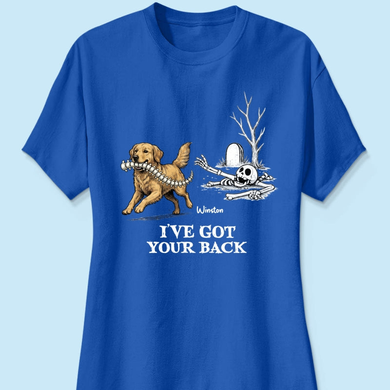 I've Got Your Back Funny Custom Photo Dog Stealing Backbone - Personalized Shirt - Funny Halloween Costume For Dog Lovers