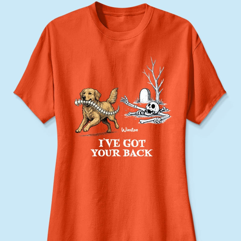 I've Got Your Back Funny Custom Photo Dog Stealing Backbone - Personalized Shirt - Funny Halloween Costume For Dog Lovers