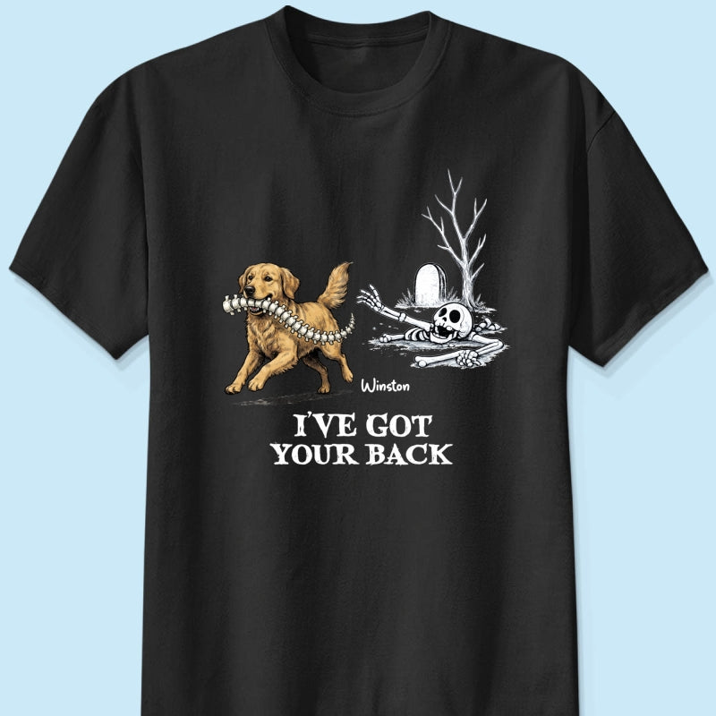 I've Got Your Back Funny Custom Photo Dog Stealing Backbone - Personalized Shirt - Funny Halloween Costume For Dog Lovers