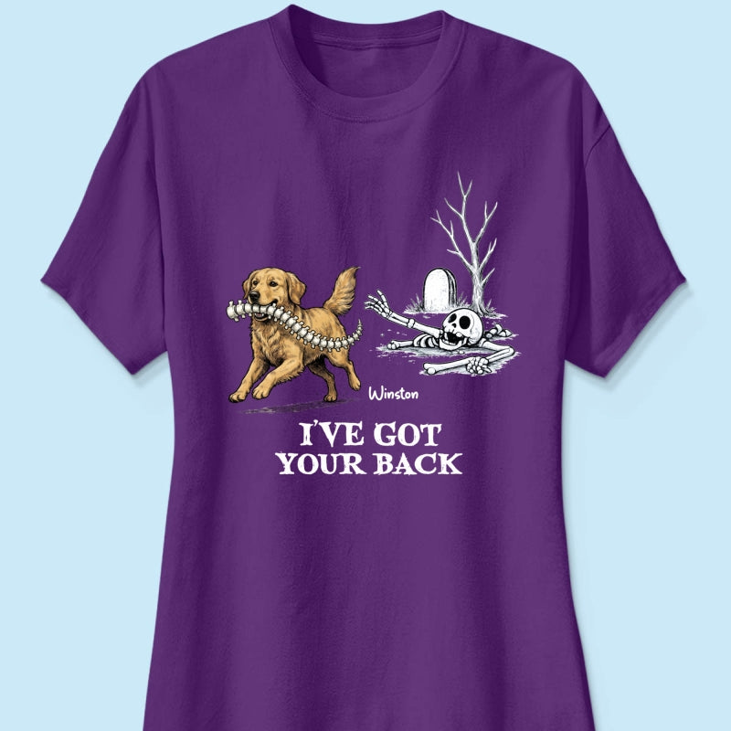 I've Got Your Back Funny Custom Photo Dog Stealing Backbone - Personalized Shirt - Funny Halloween Costume For Dog Lovers