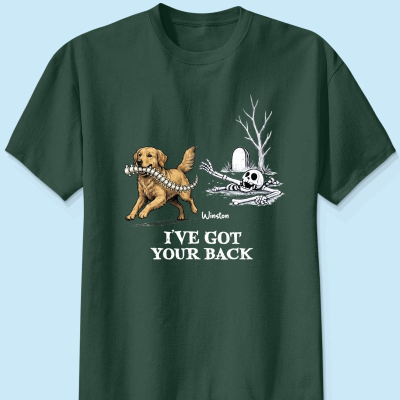 I've Got Your Back Funny Custom Photo Dog Stealing Backbone - Personalized Shirt - Funny Halloween Costume For Dog Lovers