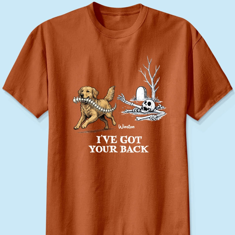 I've Got Your Back Funny Custom Photo Dog Stealing Backbone - Personalized Shirt - Funny Halloween Costume For Dog Lovers