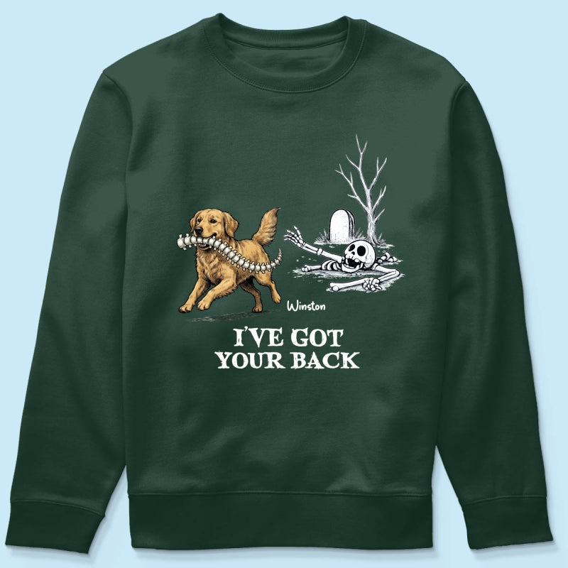 I've Got Your Back Funny Custom Photo Dog Stealing Backbone - Personalized Shirt - Funny Halloween Costume For Dog Lovers