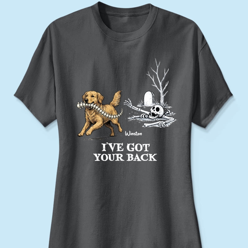 I've Got Your Back Funny Custom Photo Dog Stealing Backbone - Personalized Shirt - Funny Halloween Costume For Dog Lovers