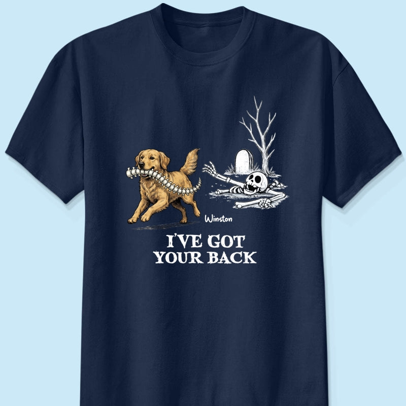 I've Got Your Back Funny Custom Photo Dog Stealing Backbone - Personalized Shirt - Funny Halloween Costume For Dog Lovers