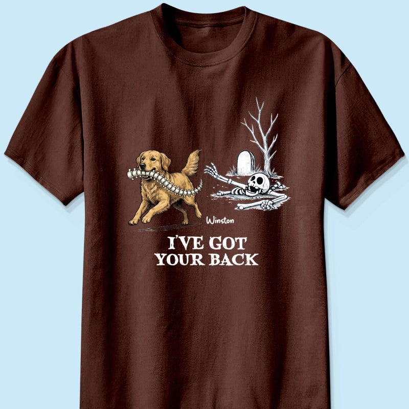 I've Got Your Back Funny Custom Photo Dog Stealing Backbone - Personalized Shirt - Funny Halloween Costume For Dog Lovers