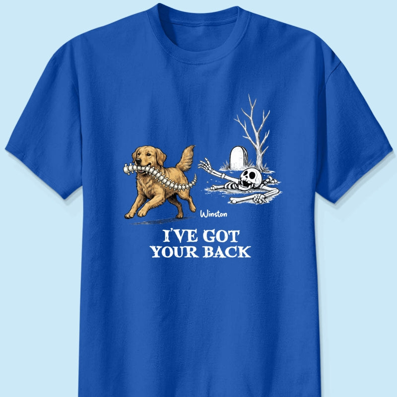 I've Got Your Back Funny Custom Photo Dog Stealing Backbone - Personalized Shirt - Funny Halloween Costume For Dog Lovers