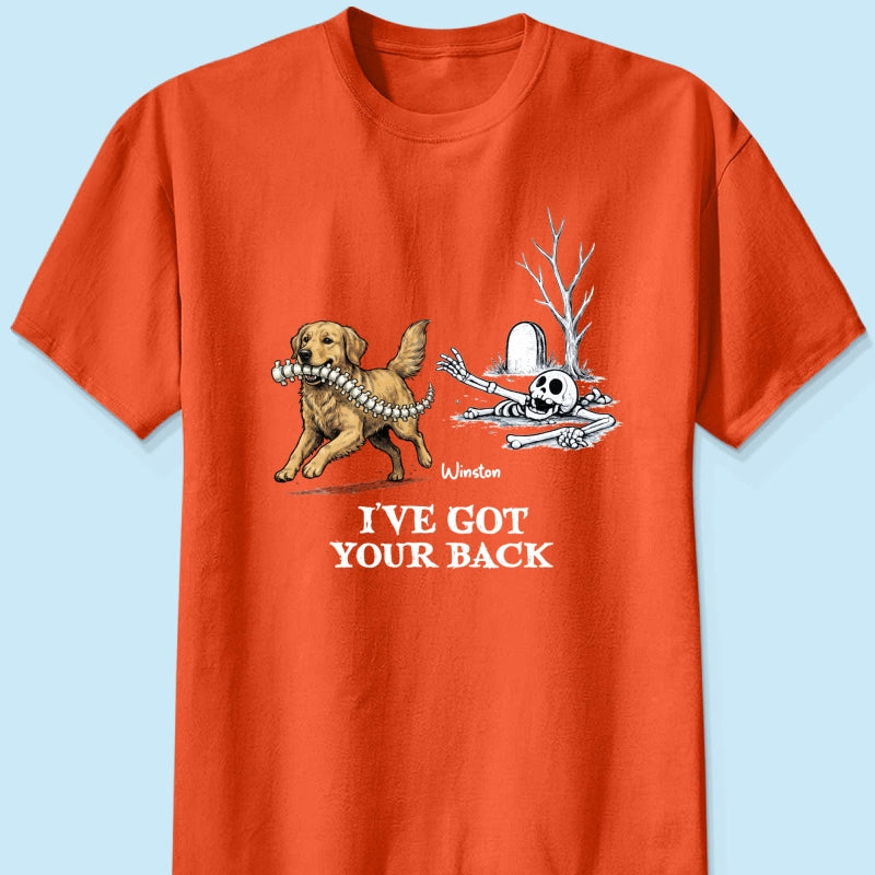 I've Got Your Back Funny Custom Photo Dog Stealing Backbone - Personalized Shirt - Funny Halloween Costume For Dog Lovers