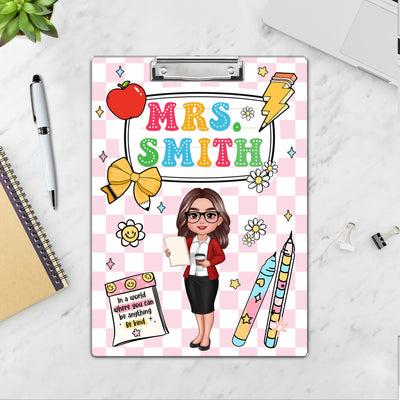 Custom Teacher Clipboard With Name, Personalized Teacher Gifts, Back To School Gift, Thank You Gift for Teacher, Teacher Appreciation Gift