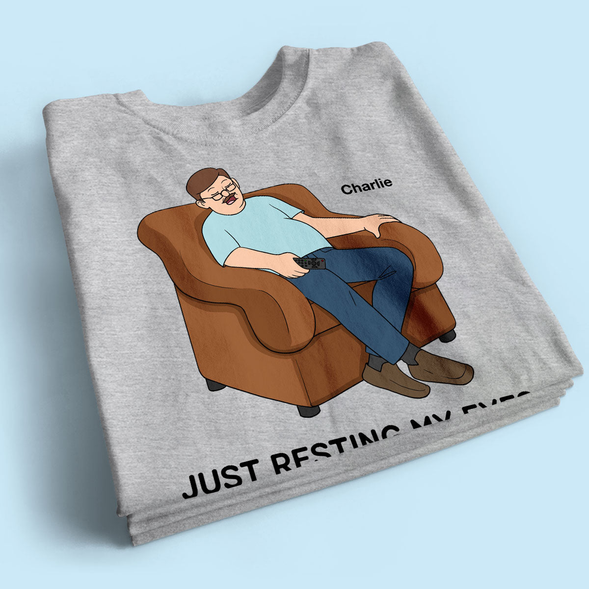 Just Resting My Eyes Dad Grandpa Asleep Funny Father‘s Day Gift Personalized Shirt