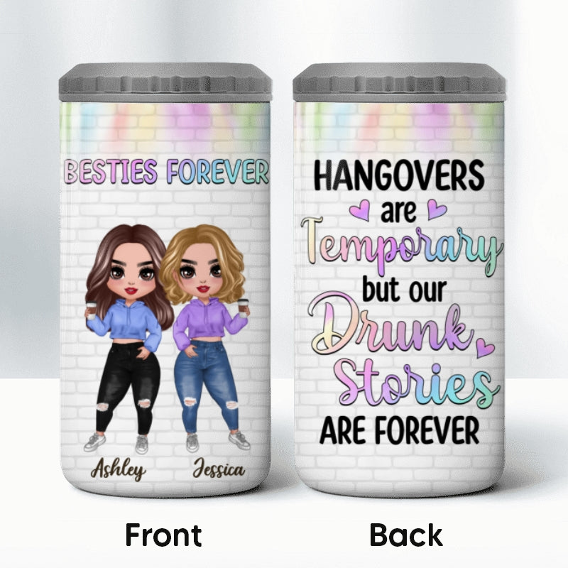 Pastel Color Doll Hoodie Besties Personalized 4 In 1 Can Cooler