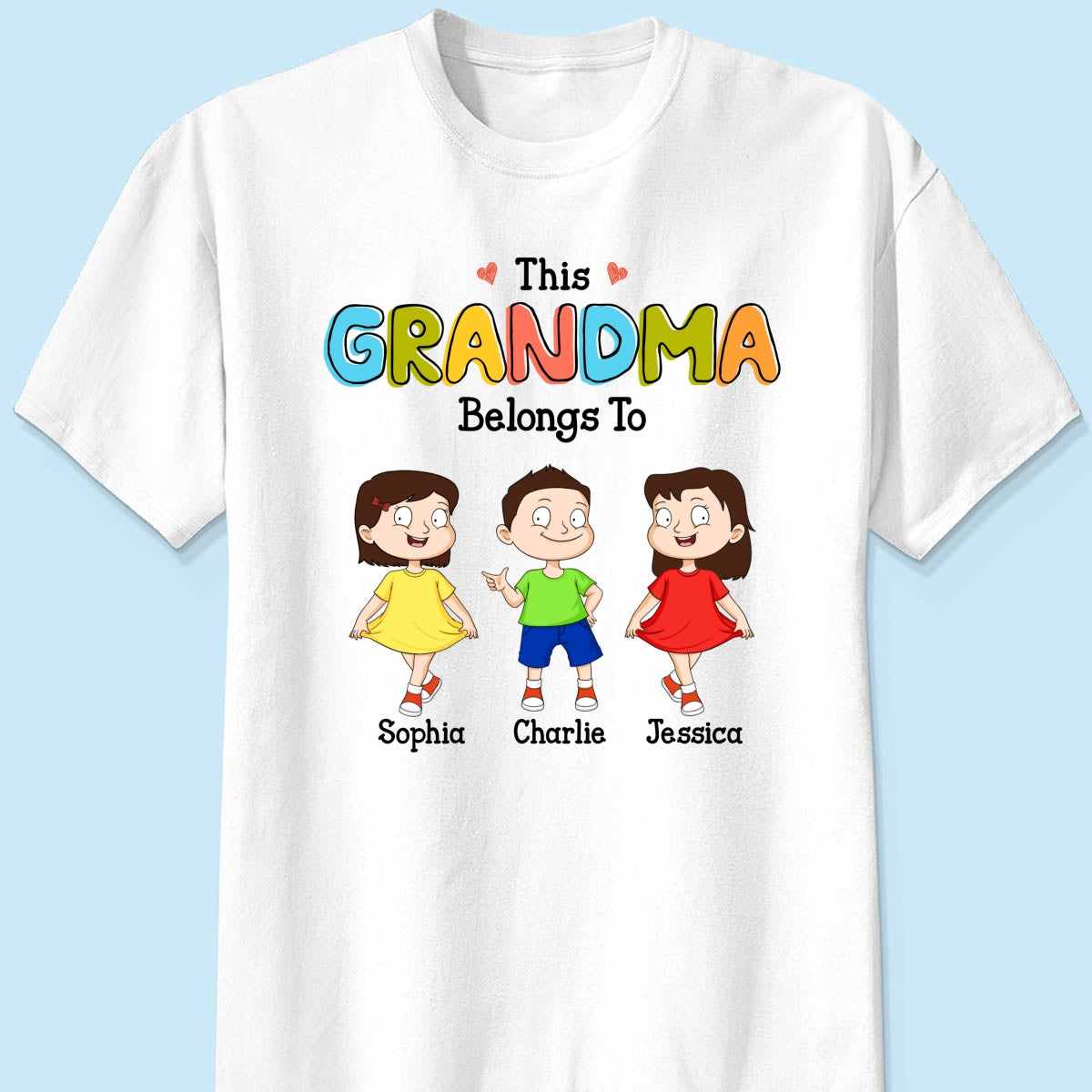 This Grandma Belong To Adorable Kids Personalized Shirt