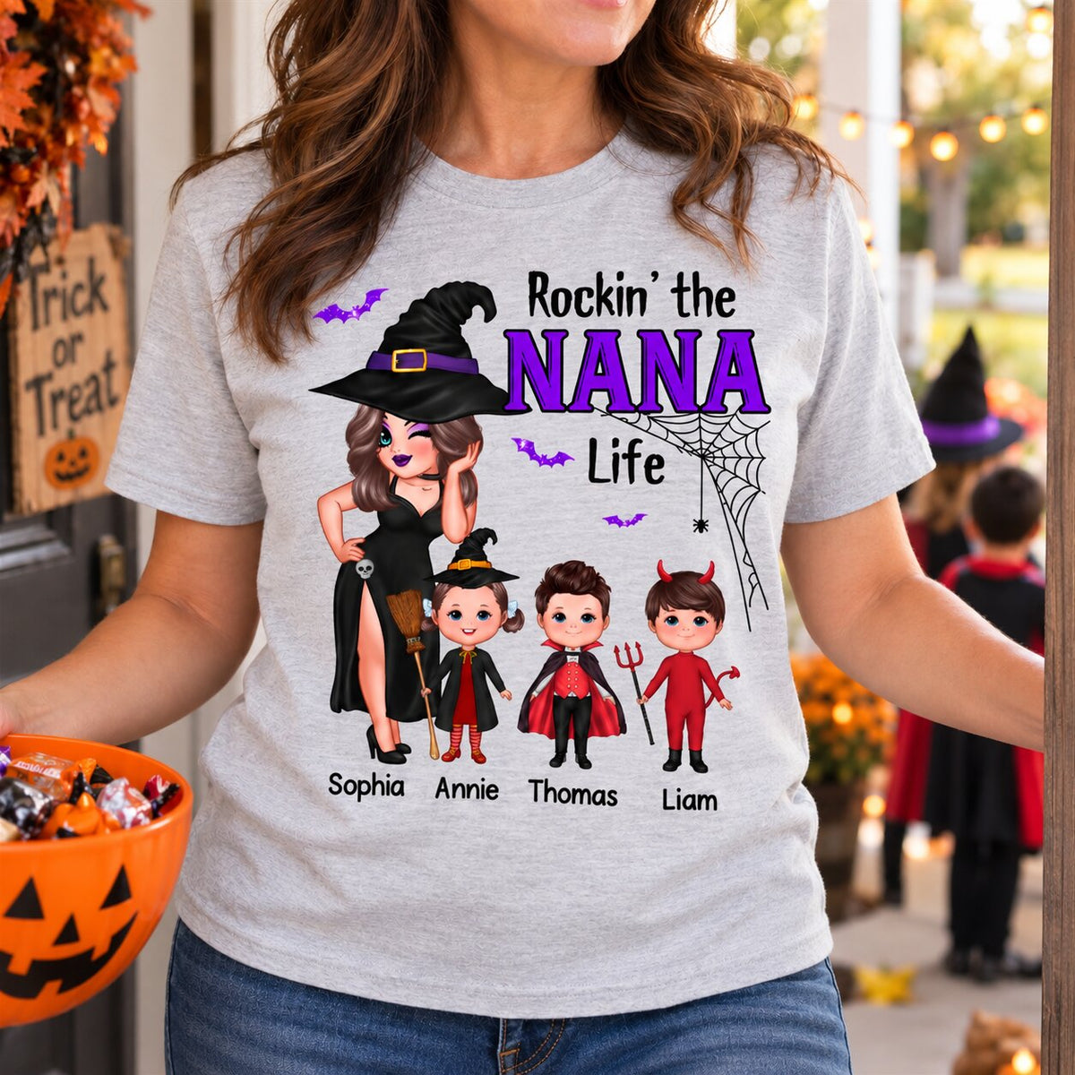 Pretty Woman Halloween Rockin‘ The Grandma Mom Auntie Life Personalized Shirt