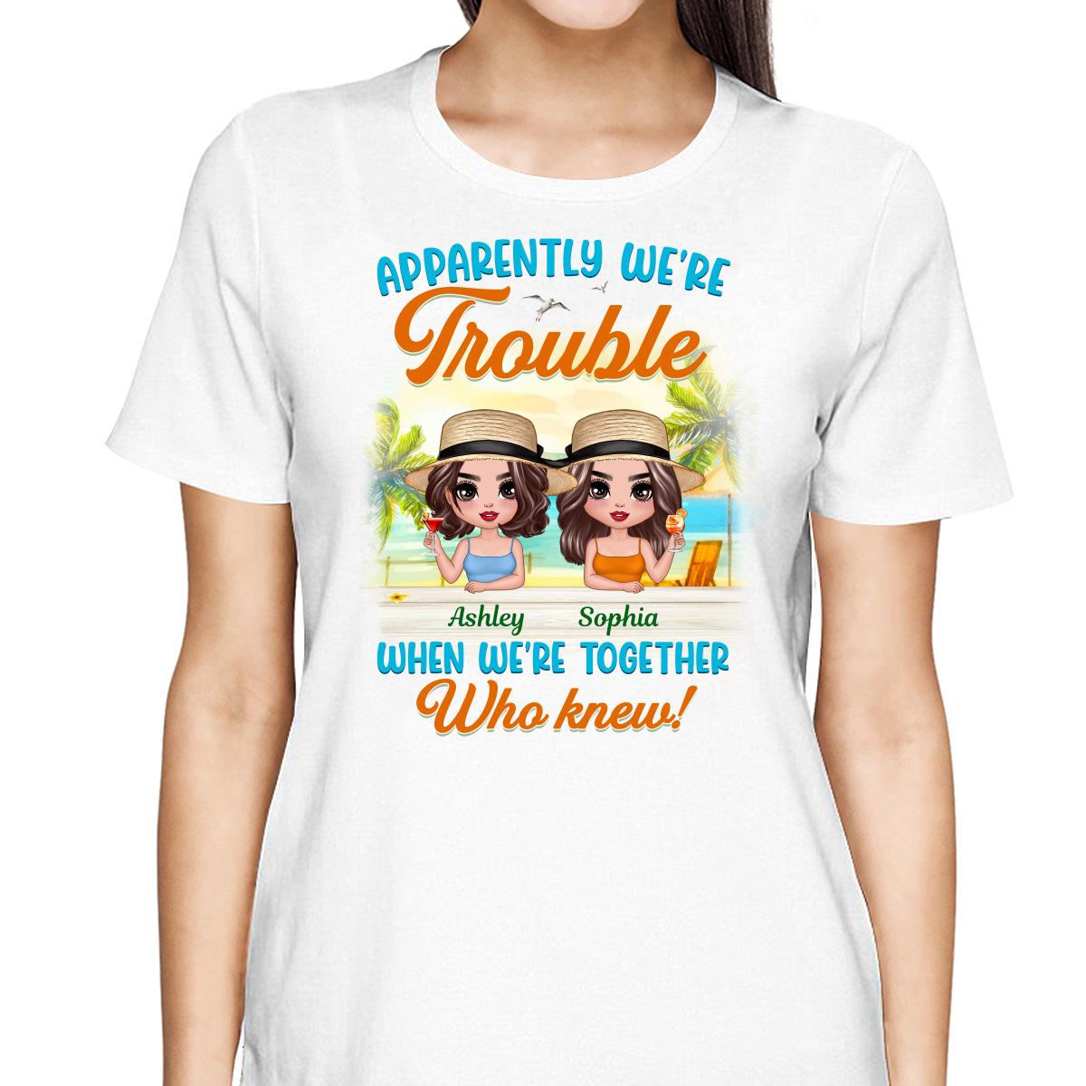 Doll Besties Trouble Together Summer Personalized Tank Top Shirt