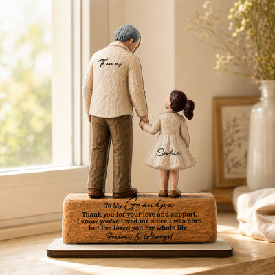 I've Loved You My Whole Life Grandpa 2D Flat Printed - Personalized 2-Layered Wooden Plaque - Sentimental Father's Day Gift For Grandpa
