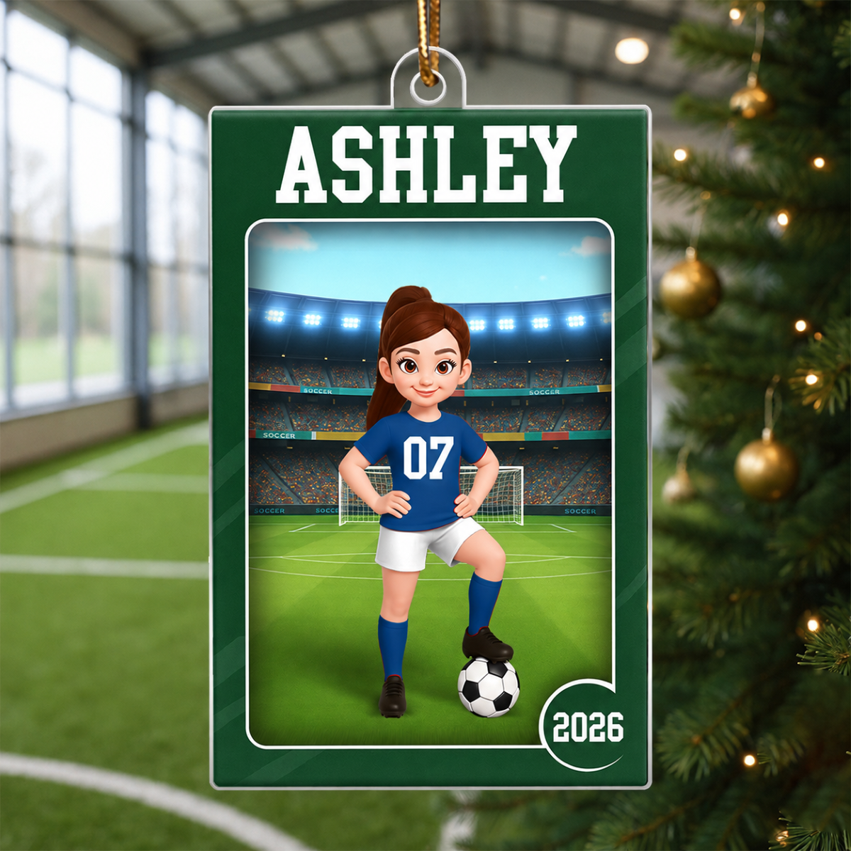 Soccer Boy Girl 3D Effect Action Figure - Personalized Acrylic Ornament