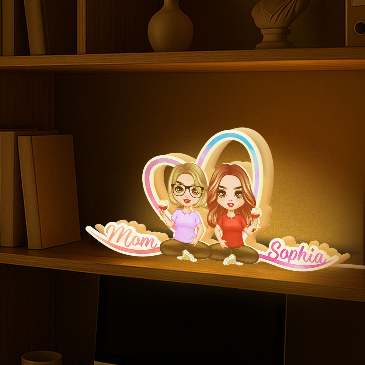 Like Mother Like Daughter Personalized Light Box, Heartfelt Gift For Mom, Daughter