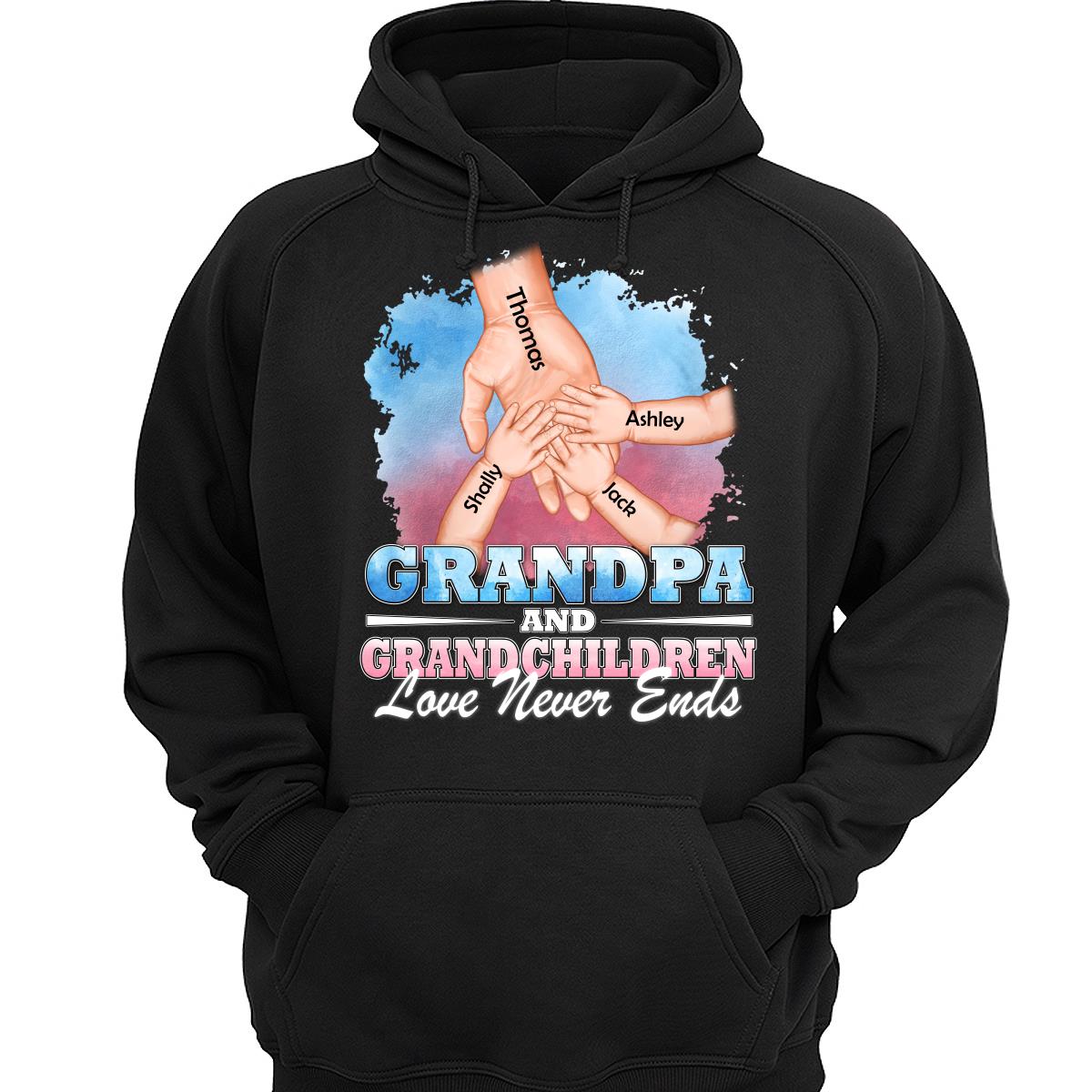 Dad Grandpa Kids Holding Hands Personalized Shirt