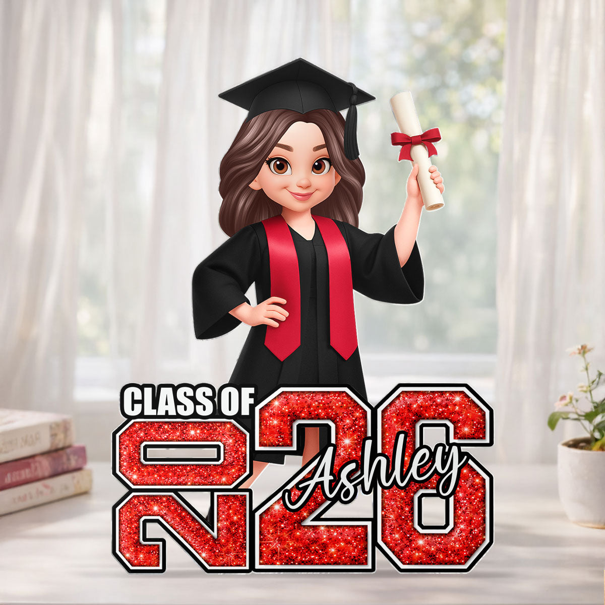 Senior Graduation Gift 2026 Glitter Effect - Personalized Acrylic Block Plaque - Graduation Gift For Seniors, Daughter, Son, Grandkids
