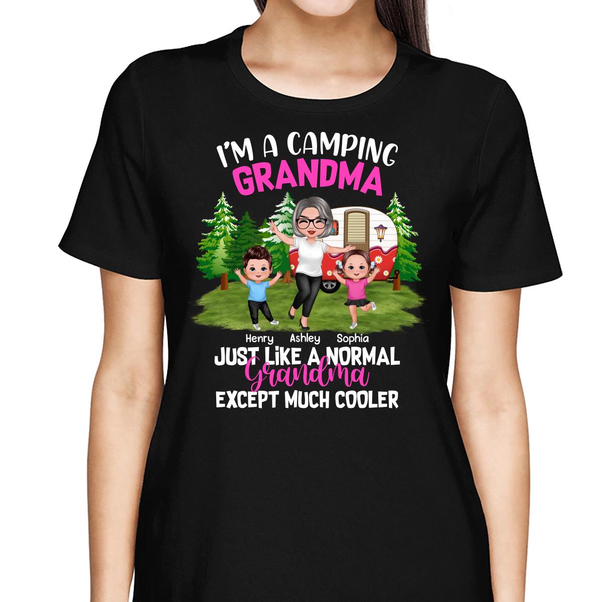 Camping Happy Grandma Grandkids Personalized Shirt