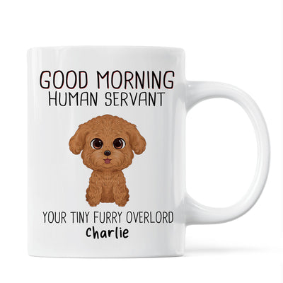 Watercolor Cute Dogs Good Morning Dog Human Servant Personalized Mug
