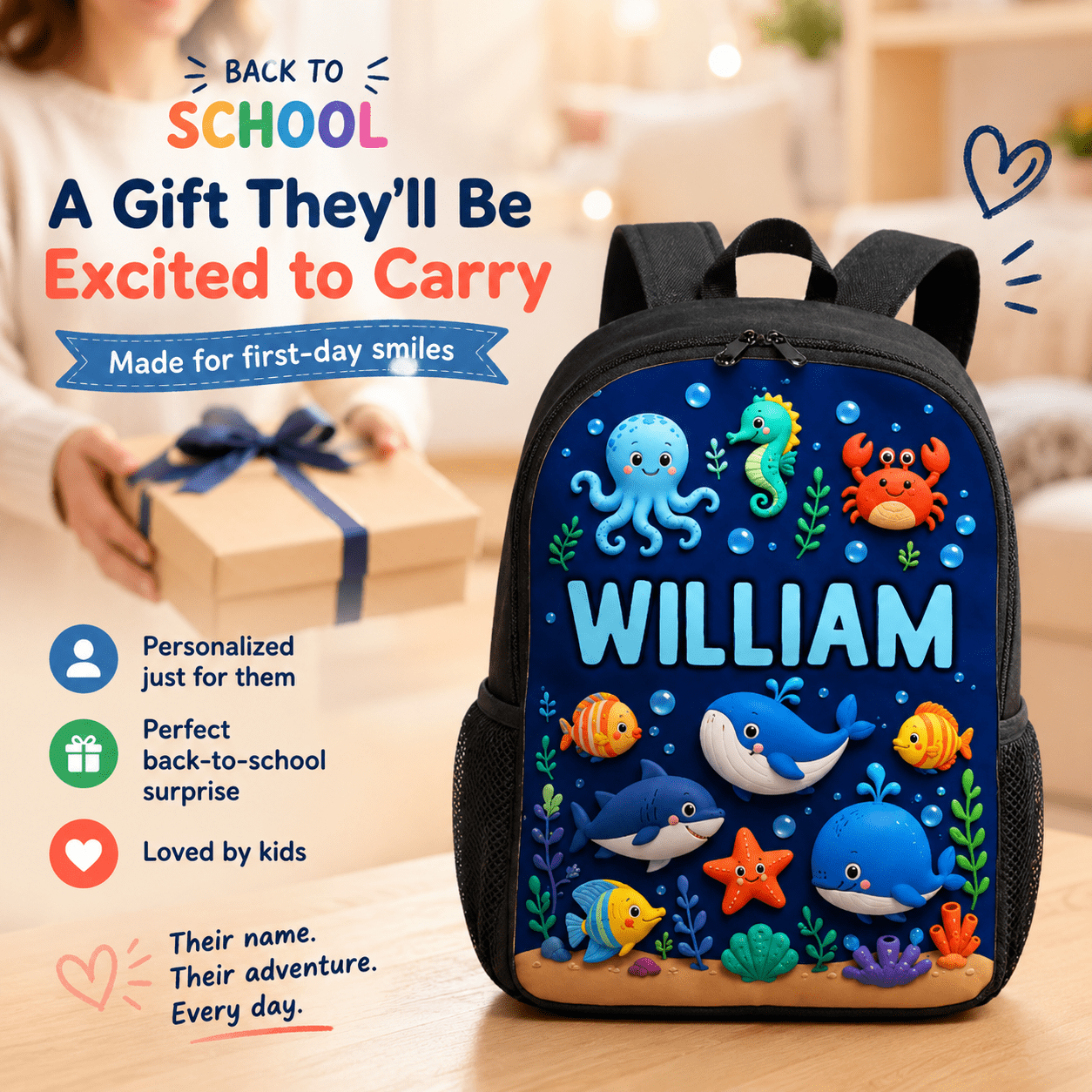 Trending Animal for Boys Girls - Personalized Backpack - Back to School Backpack for Kids