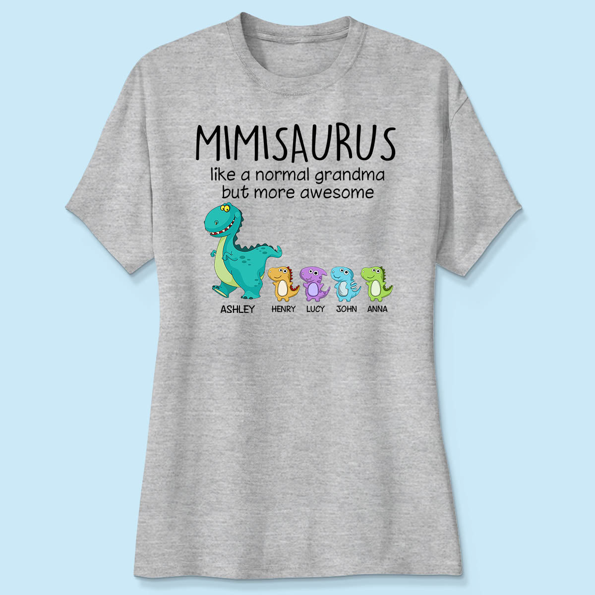 Grandmasaurus And Kids Personalized Shirt