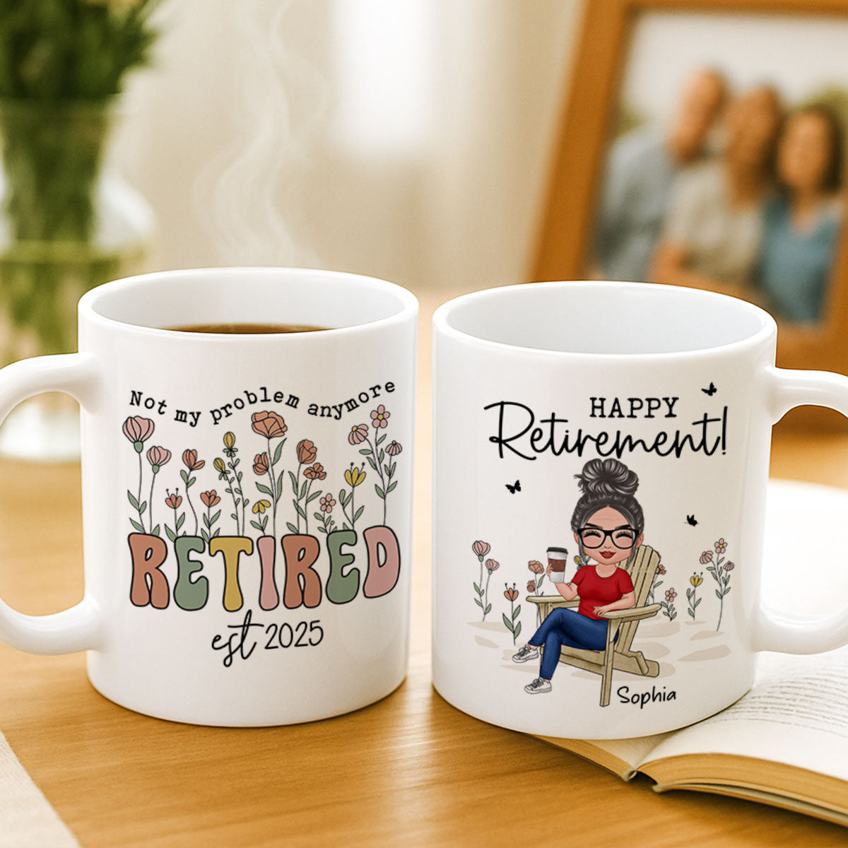 Not My Problem Anymore Retirement Personalized Mug, Farewell Good Luck Gift Coworker, Teacher, Nurse