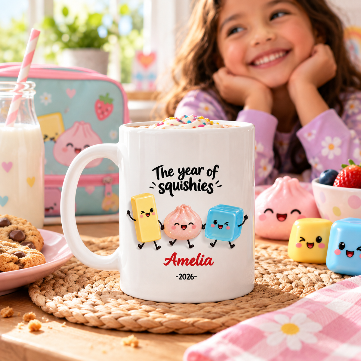 The Year Of Squishies 2D Flat - Personalized Mug - Christmas Gift
