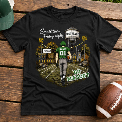 Custom Town Name & Zip Code - Personalized Shirt - Game Day Fall Shirt for Football Mom, Football Mama