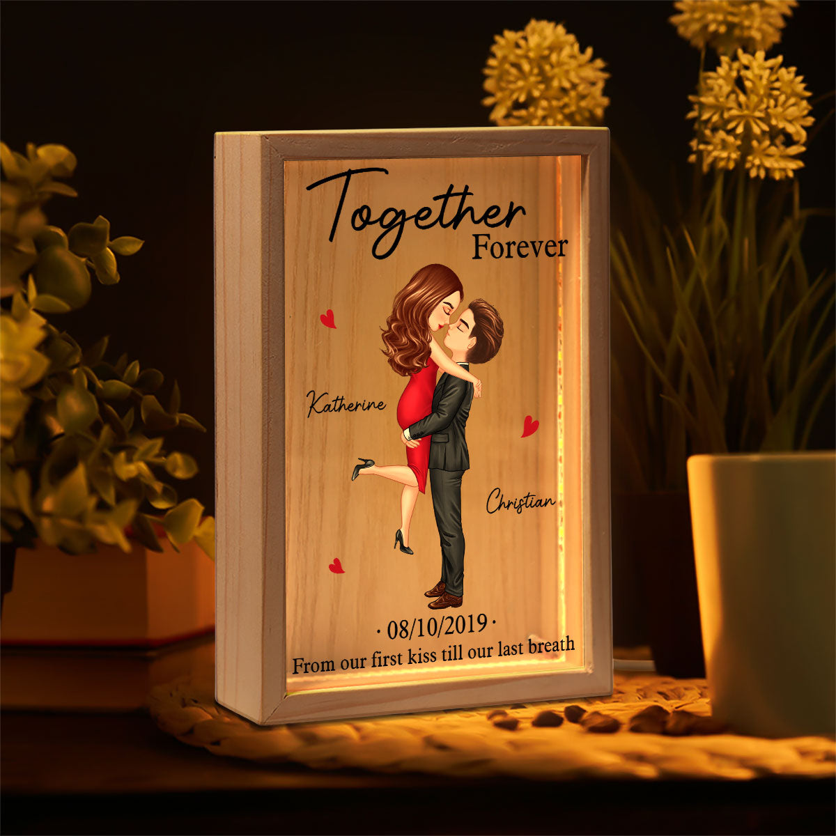 Annoying Each Other Together Forever, Couple Personalized Frame Light Box, Anniversary Gift For Her, Gift For Him