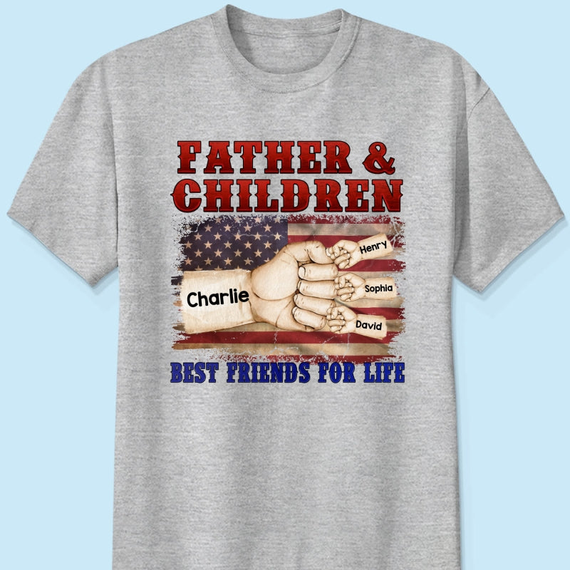 Father & Children Best Friends for Life Personalized Shirt